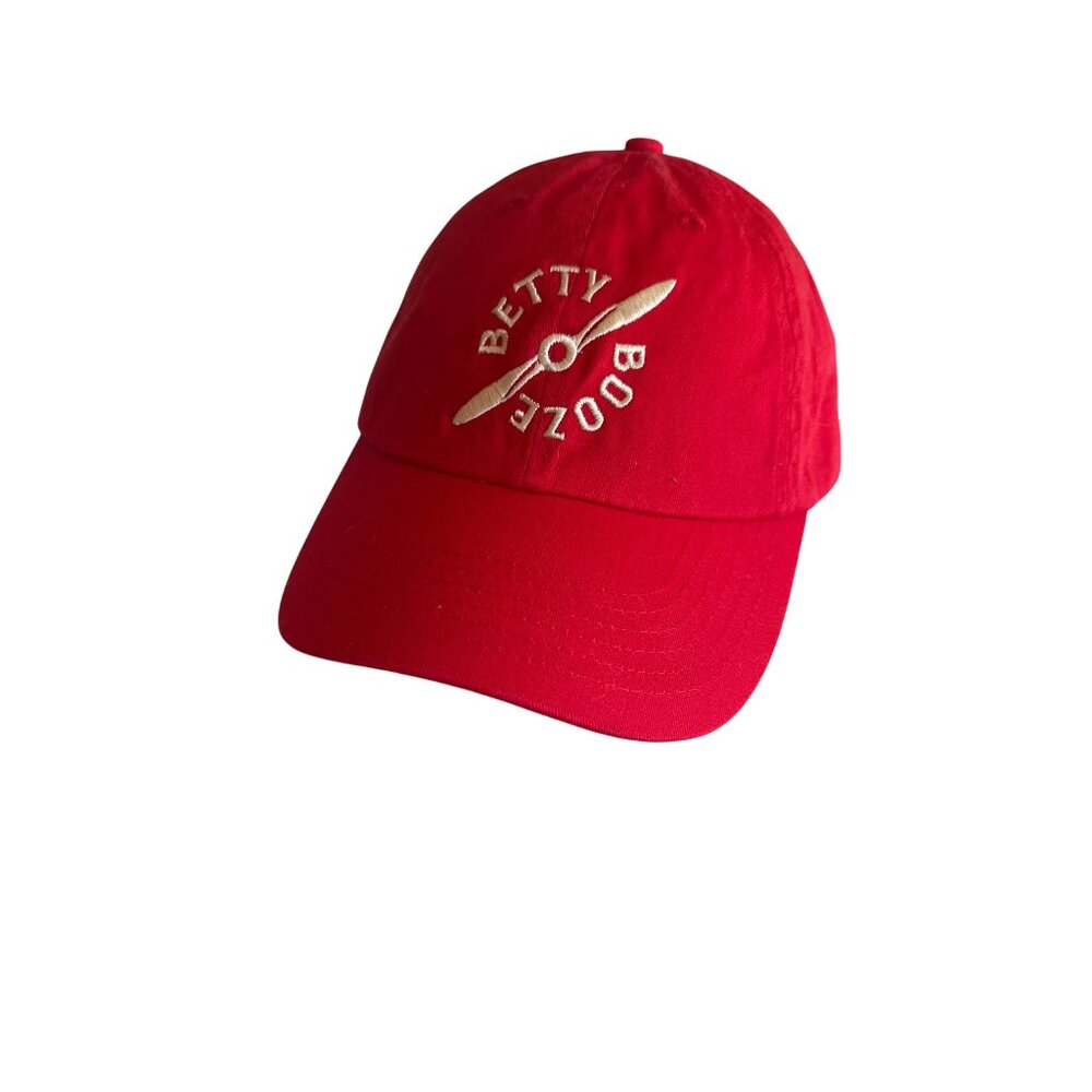 Betty Booze Embroidered Red Baseball Cap Adjustable Nautical Novelty Beach